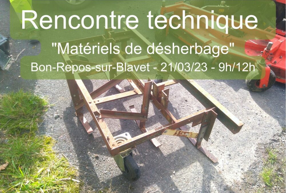 Rencontre Technique sur la thématique « Matériels de désherbage »