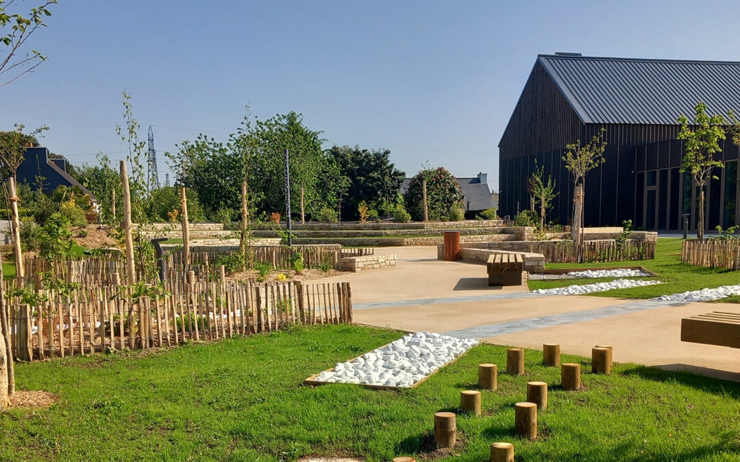Plescop, gestion intégrée des eaux pluviales pour le nouvel espace culturel et associatif